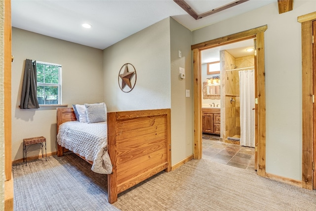 2308 Flite Acres Rd, Wimberley, TX 78676 - bedroom featuring recessed lighting and connected bathroom