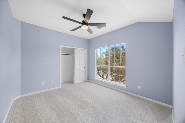 1601 Michael Robert Way, Cedar Park, TX 78613 - unfurnished bedroom featuring carpet flooring, a closet, a ceiling fan, and vaulted ceiling