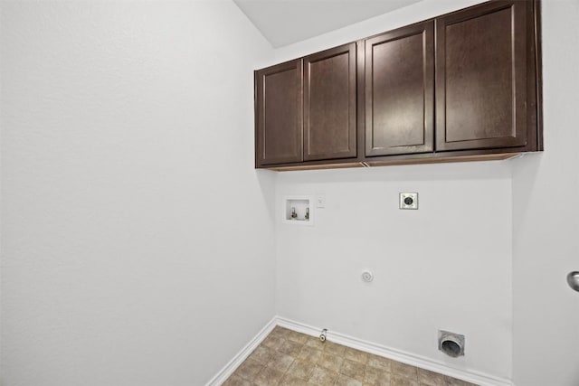 9207 Sandyford Ct, Killeen, TX 76542 - washroom featuring hookup for a gas dryer, hookup for an electric dryer, washer hookup, and cabinet space