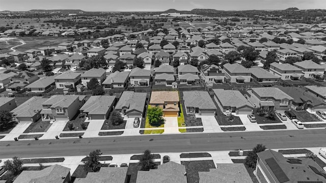 9207 Sandyford Ct, Killeen, TX 76542 - aerial view of residential area featuring property boundaries highlighted