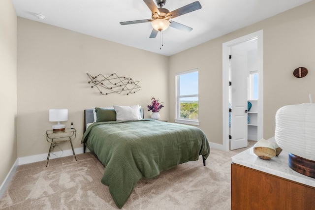 4612 Destination Way, Jonestown, TX 78645 - bedroom with light carpet and a ceiling fan