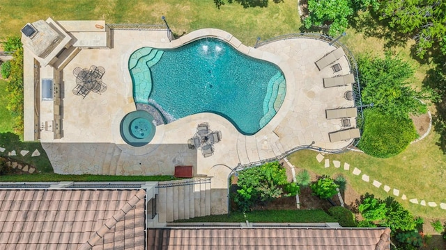 117 Bella Cima Dr, Austin, TX 78734 - bird's eye view of a pool