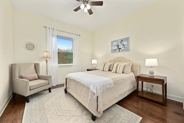 13410 Saddle Back Pass, Austin, TX 78738 - bedroom with wood finished floors and a ceiling fan