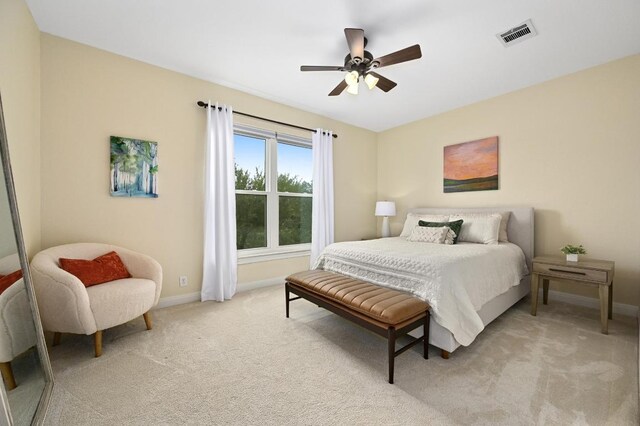 13410 Saddle Back Pass, Austin, TX 78738 - bedroom featuring light colored carpet and ceiling fan