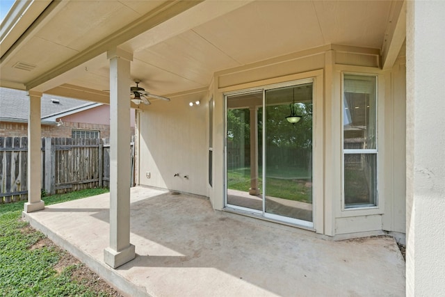 1612 Cora Marie Dr, Pflugerville, TX 78660 - view of patio / terrace featuring a ceiling fan