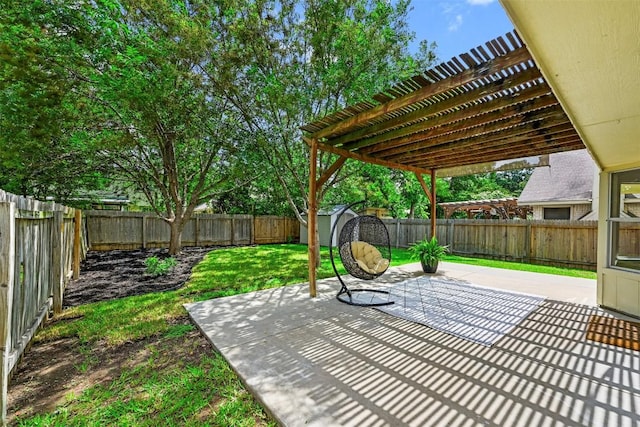 3528 Ruby Red Dr, Austin, TX 78728 - fenced backyard with a patio and a shed
