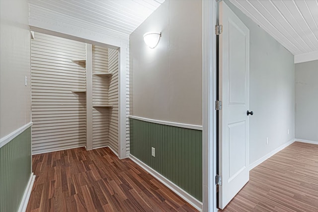 1414 E 4th St, Lampasas, TX 76550 - hall with wood finished floors and lofted ceiling