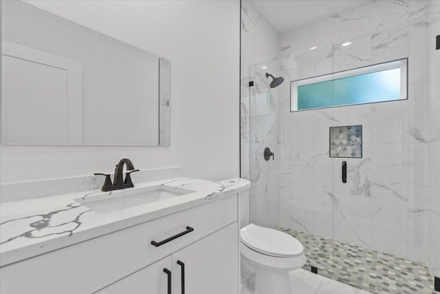 108 Bill St, Elgin, TX 78621 - bathroom featuring a marble finish shower and vanity