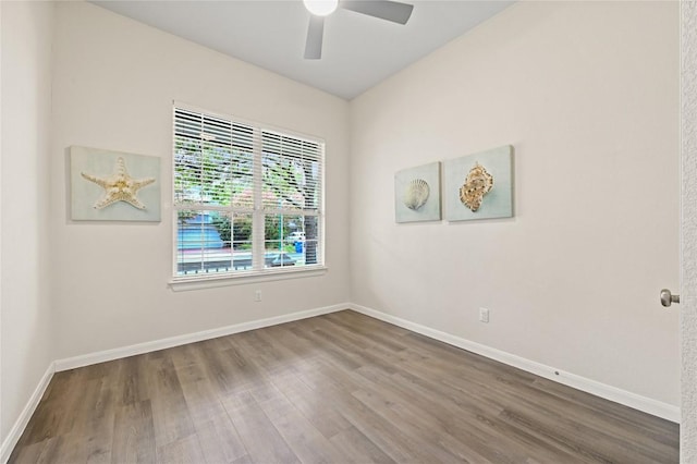 8721 Little Laura Dr, Austin, TX 78757 - unfurnished room with wood finished floors and a ceiling fan