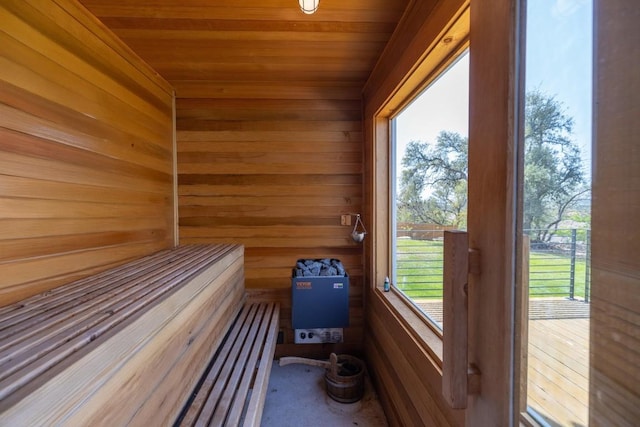 4100 Peak Look Out Dr, Austin, TX 78738 - relaxing sauna with wood walls and wooden ceiling