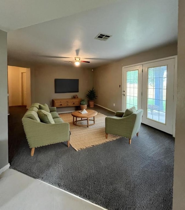 108 Bexar Forest Cv, Elgin, TX 78621 - living room featuring a ceiling fan and baseboards