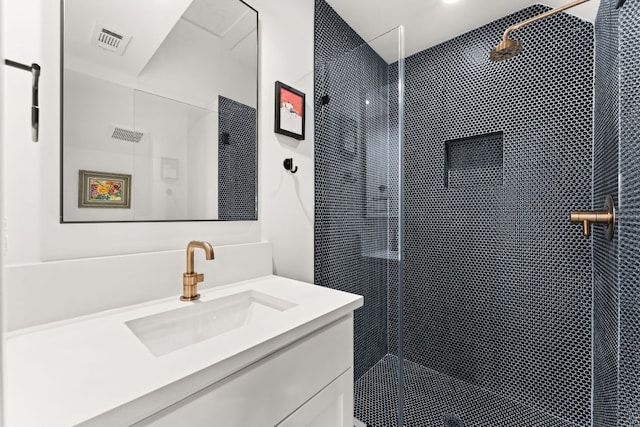 606 Augusta Ave Unit 1, Austin, TX 78703 - bathroom featuring vanity and a shower stall