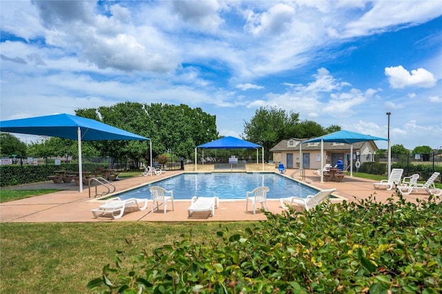 207 Presidio Dr, Leander, TX 78641 - community pool featuring a patio
