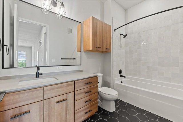 4510 Terry-O Ln Unit 415, Austin, TX 78745 - bathroom with vanity, tile patterned flooring, and tub / shower combination