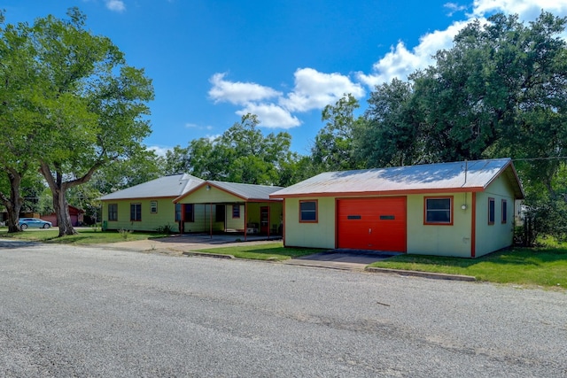 429 W 4th St, Flatonia, TX 78941 - single story home featuring a metal roof and a detached carport