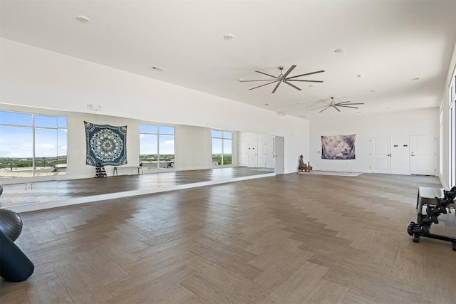 4361 S Congress Ave Unit 435, Austin, TX 78745 - exercise room with ceiling fan