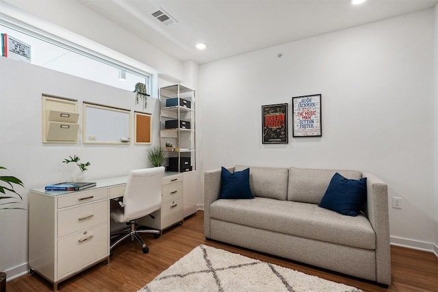 4361 S Congress Ave Unit 435, Austin, TX 78745 - home office with wood finished floors and recessed lighting