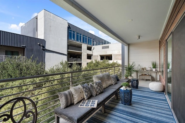 4361 S Congress Ave Unit 435, Austin, TX 78745 - balcony with outdoor lounge area