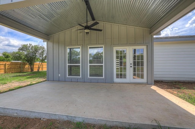 5063 Cedarside, San Marcos, TX 78666 - view of patio / terrace with a ceiling fan