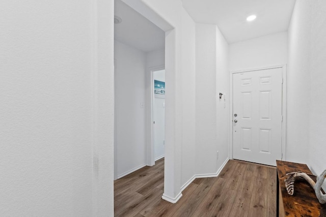 105 Perfect World Loop, Jarrell, TX 76537 - hall with wood finished floors and recessed lighting