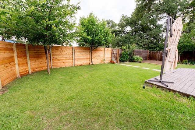 11436 Bristle Oak Trl, Austin, TX 78750 - fenced backyard with a wooden deck