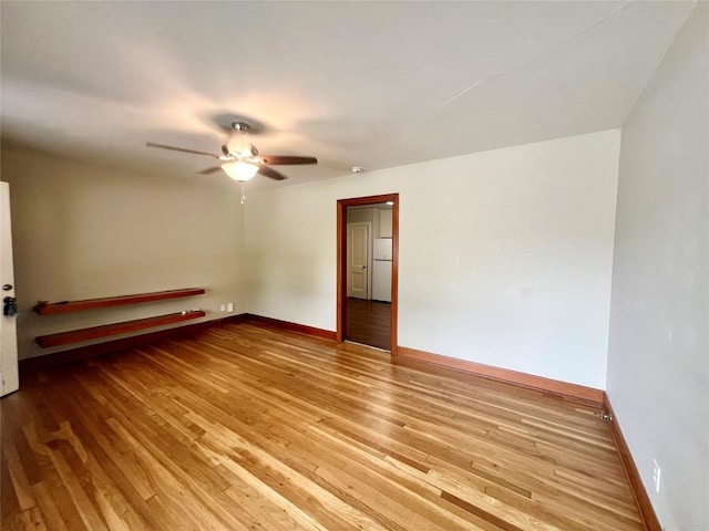 1808 E 38 1/2 St, Austin, TX 78722 - unfurnished room featuring light wood-style flooring and ceiling fan