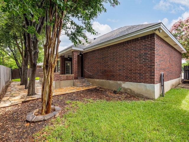 17029 Ennis Trl, Austin, TX 78717 - view of side of home with a fenced backyard and brick siding