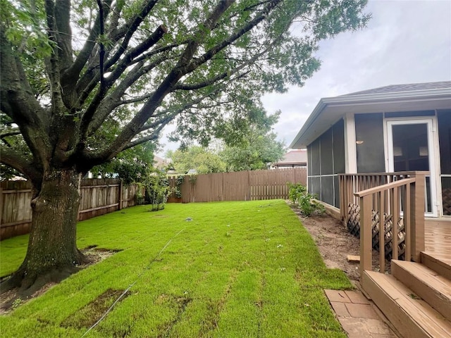 612 Thrush Dr, Leander, TX 78641 - fenced backyard featuring a sunroom