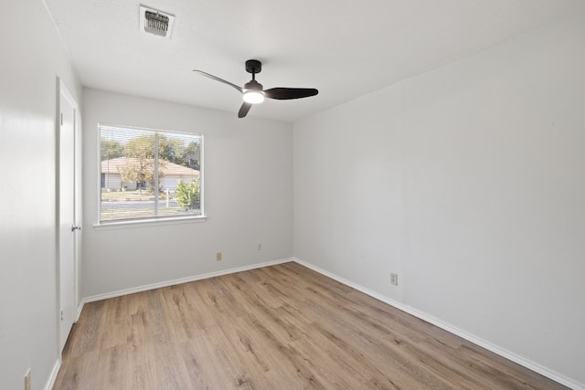 10001 Woodglen Dr, Austin, TX 78753 - spare room featuring light wood-type flooring and ceiling fan