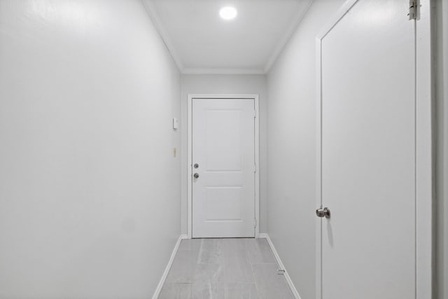 10001 Woodglen Dr, Austin, TX 78753 - doorway with crown molding and baseboards