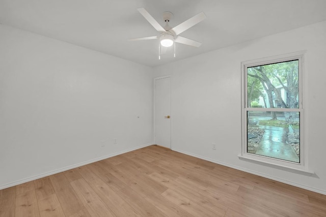 10616 Mellow Mdws Unit 17A, Austin, TX 78750 - empty room with light wood-style flooring and a ceiling fan