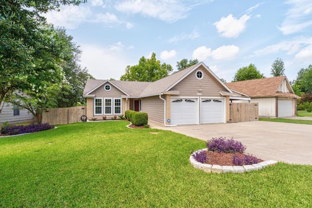 4901 Transit Cir, Austin, TX 78727 - ranch-style house with an attached garage, concrete driveway, and roof with shingles