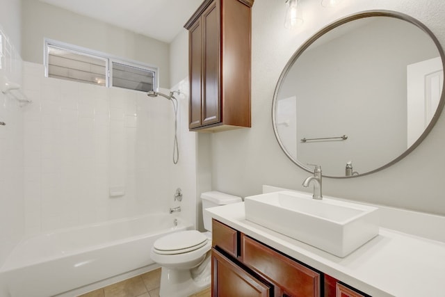 1209 Salem Park Ct, Austin, TX 78745 - bathroom featuring vanity, shower / bath combination, and tile patterned flooring