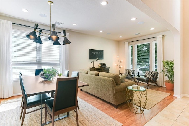 13412 Snow Fall Dr, Austin, TX 78727 - dining space featuring recessed lighting and light wood-style floors