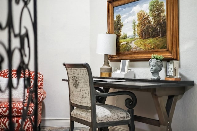 1307 Osprey Ridge Loop, Lago Vista, TX 78645 - office with baseboards and a textured wall