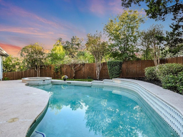 1624 Cabinwood Cv, Austin, TX 78746 - view of pool with a fenced backyard and a pool with connected hot tub