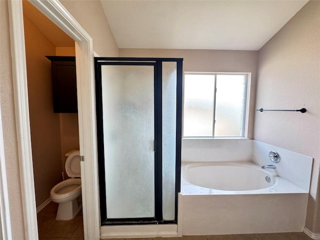 219 Memory Ln, Harker Heights, TX 76548 - bathroom featuring a stall shower, a garden tub, and tile patterned floors