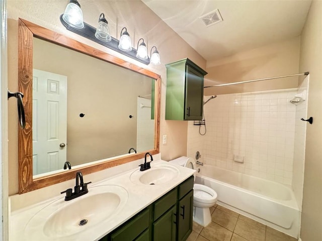 219 Memory Ln, Harker Heights, TX 76548 - full bathroom featuring tile patterned flooring, double vanity, and  shower combination