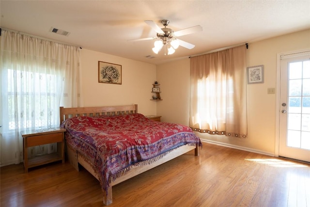 194 Rabbit Trl, Dale, TX 78616 - bedroom with wood finished floors and a ceiling fan