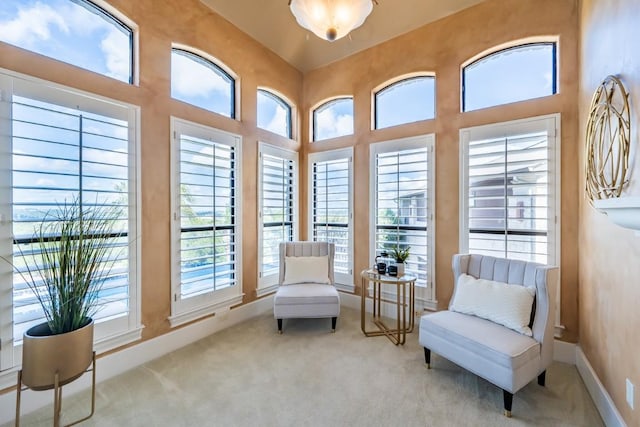 5120 Mansfield View Ct, Austin, TX 78732 - sitting room featuring carpet and a towering ceiling