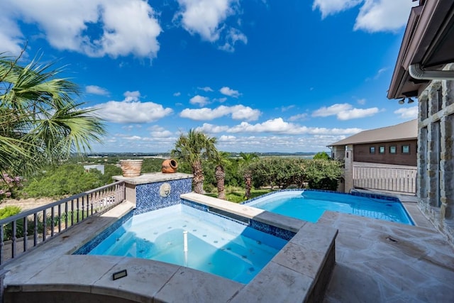 5120 Mansfield View Ct, Austin, TX 78732 - view of pool featuring an in-ground hot tub