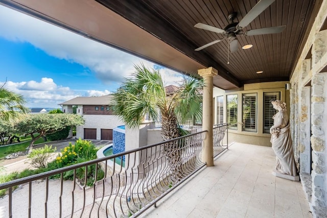 5120 Mansfield View Ct, Austin, TX 78732 - balcony with a ceiling fan