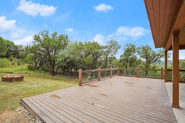 1817 High Lonesome, Leander, TX 78641 - deck with a yard and view of scattered trees