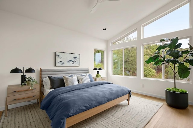 1817 High Lonesome, Leander, TX 78641 - bedroom with wood finished floors and lofted ceiling