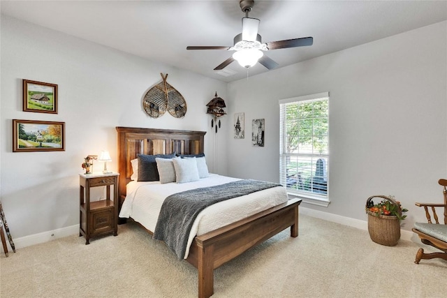 2817 Mossy Springs Dr, Leander, TX 78641 - bedroom with light carpet and ceiling fan