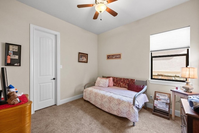 29 Prestonwood Cir, Lakeway, TX 78734 - bedroom featuring light carpet and a ceiling fan