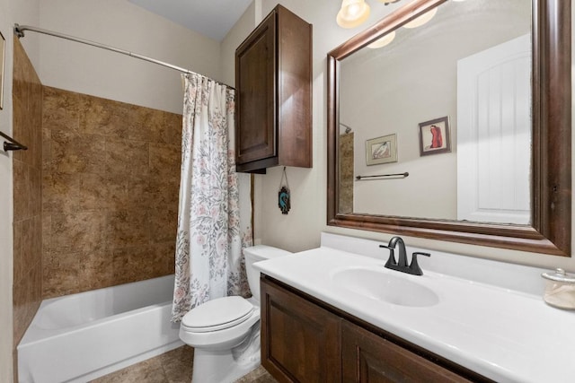 29 Prestonwood Cir, Lakeway, TX 78734 - bathroom featuring vanity, shower / tub combo, and tile patterned floors