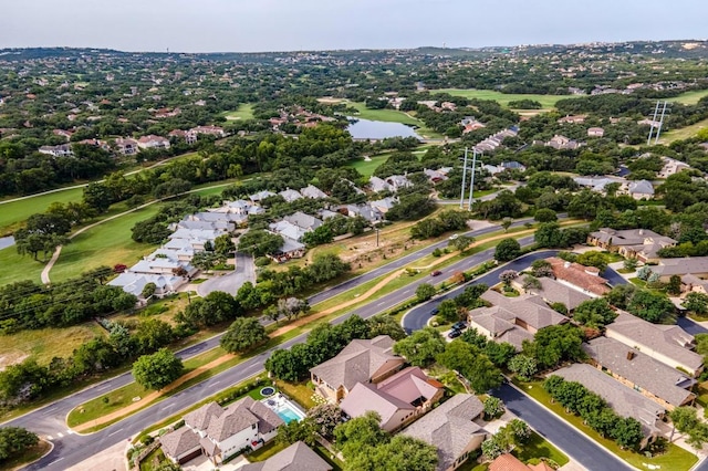 29 Prestonwood Cir, Lakeway, TX 78734 - aerial perspective of suburban area with a large body of water