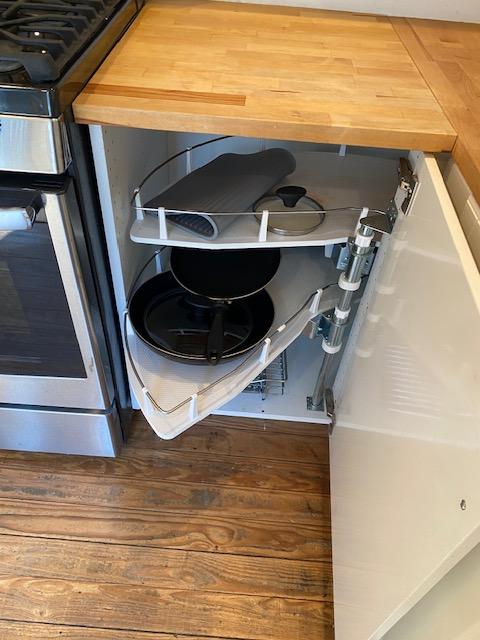 1305 Salina St Unit 1, Austin, TX 78702 - kitchen view of stainless steel gas range oven and wood finished floors