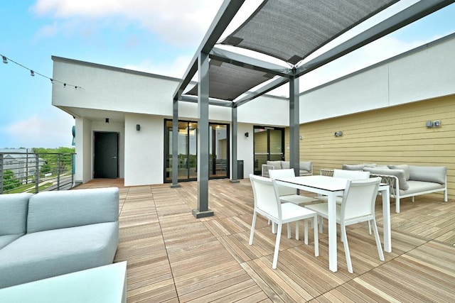 4801 Springdale Dr Unit 2010, Austin, TX 78723 - wooden terrace featuring outdoor lounge area